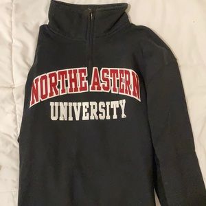 Northeastern U quarter zip sweatshirt size M